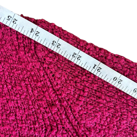 LeRoy Vintage Cardigan Sweater Size
Medium Magenta Open Front Patch Pockets 70s - Picture 6 of 9